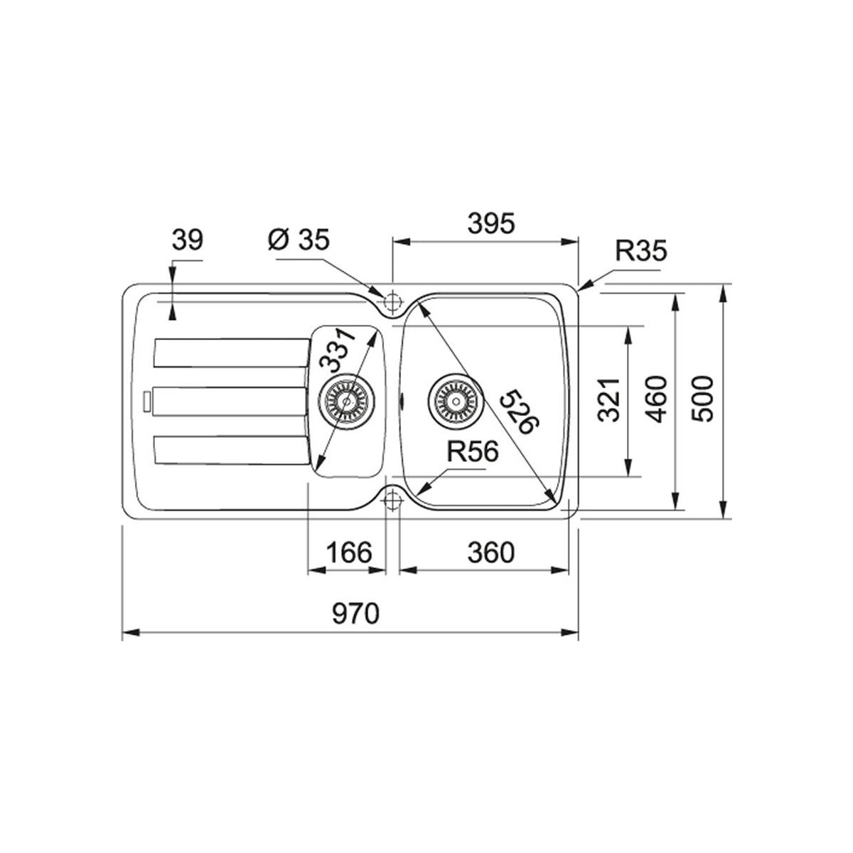 Franke Antea Fragranit+ AZG651 - Blanc