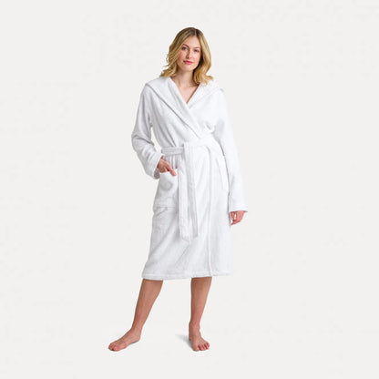 Manteau à capuche Superwuschel blanc (neige) - Möve