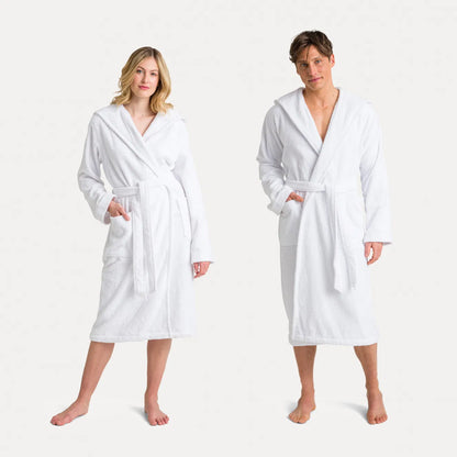 Manteau à capuche Superwuschel blanc (neige) - Möve