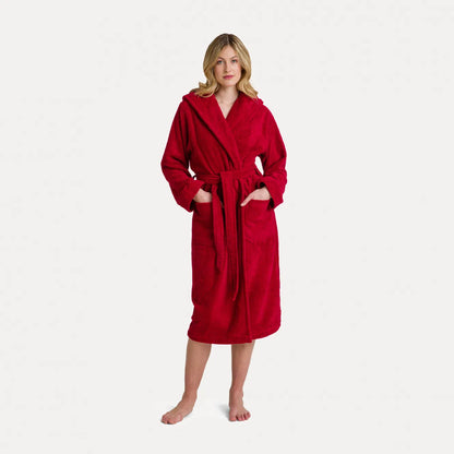 Manteau à capuche Superwuschel rouge (ruby) - Möve