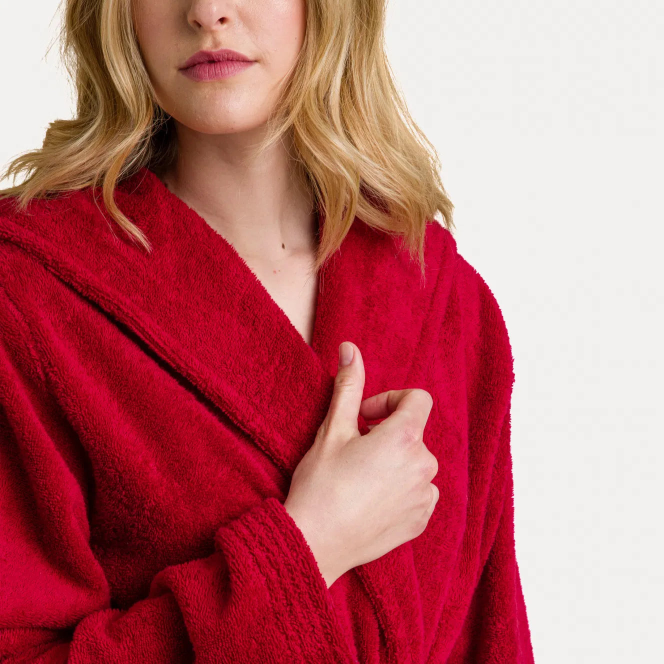 Manteau à capuche Superwuschel rouge (ruby) - Möve