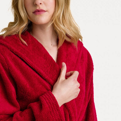Manteau à capuche Superwuschel rouge (ruby) - Möve