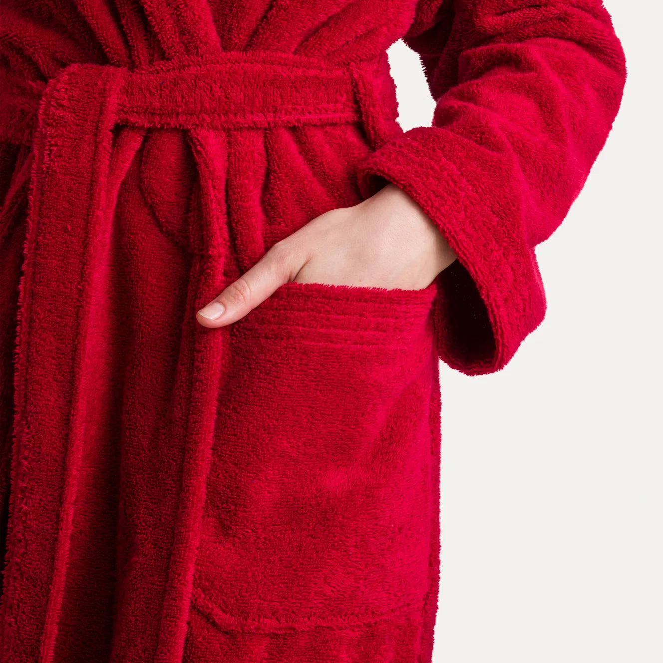Manteau à capuche Superwuschel rouge (ruby) - Möve