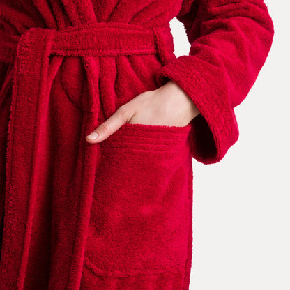 Manteau à capuche Superwuschel rouge (ruby) - Möve