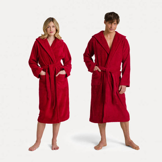 Manteau à capuche Superwuschel rouge (ruby) - Möve