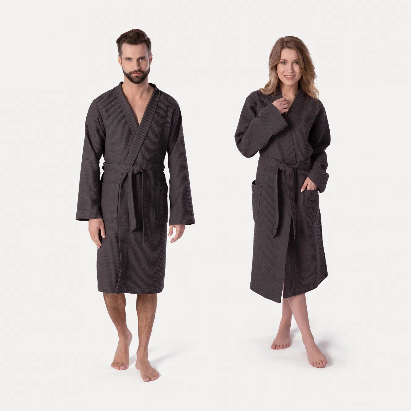 Kimono homewear gris (graphite) - Möve