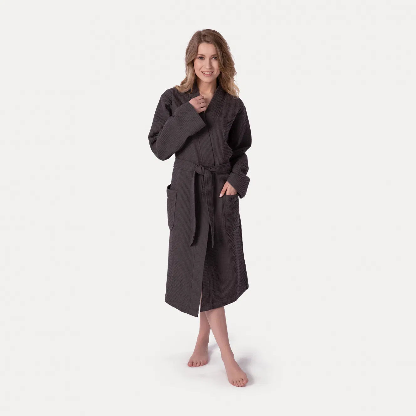 Kimono homewear gris (graphite) - Möve